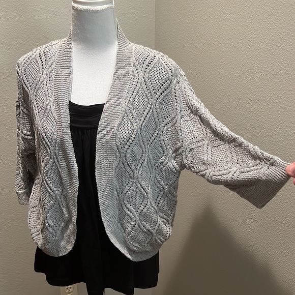 Alfani Gray Shrug Cardigan Sweater - Medium - Picture 1 of 6